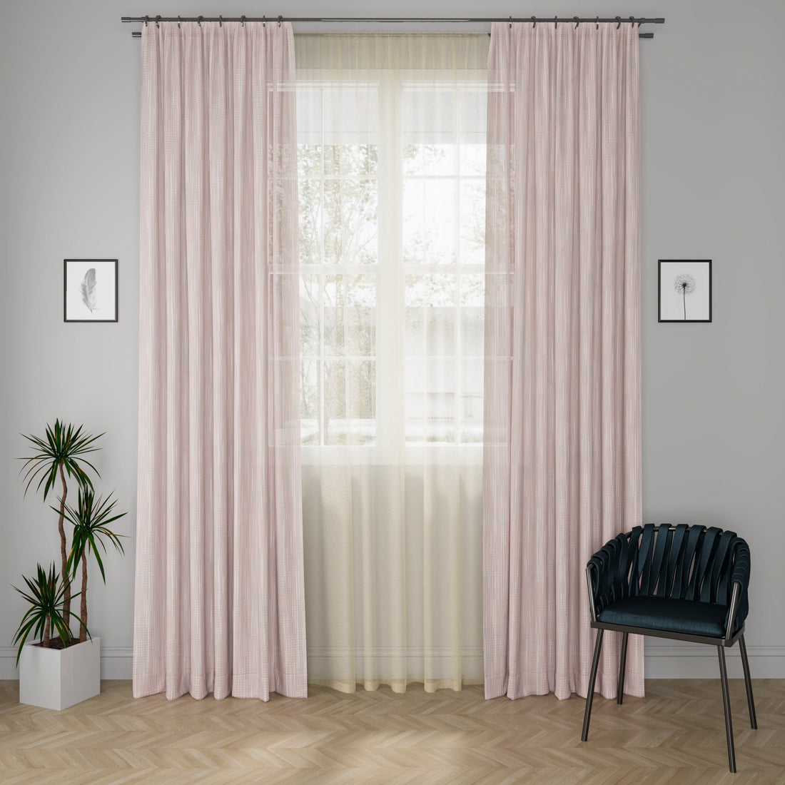 Diva Dario Mauve Curtain Fabric