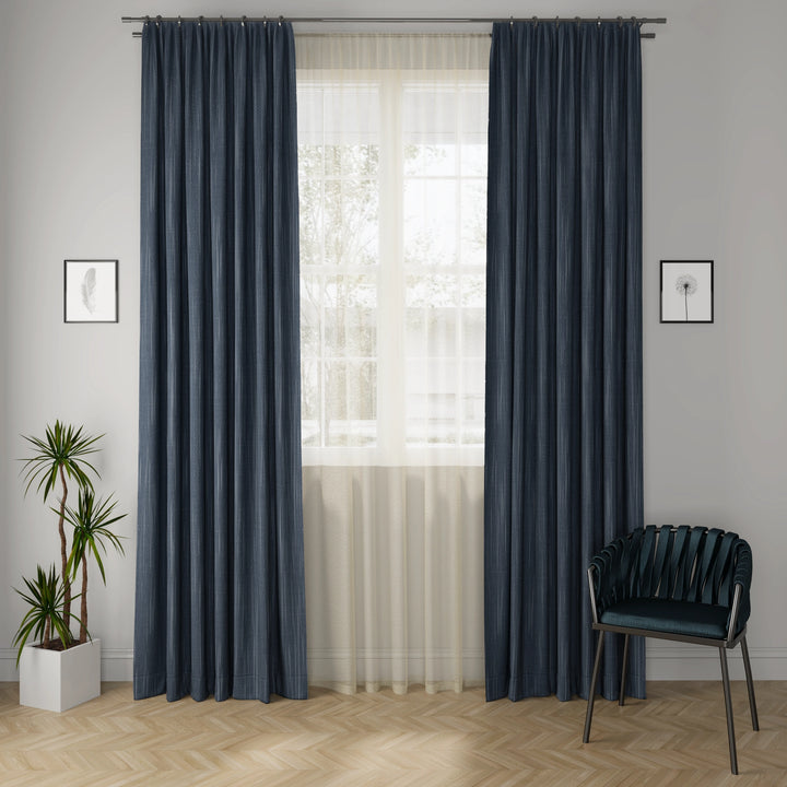 Linux Denim Curtain Fabric
