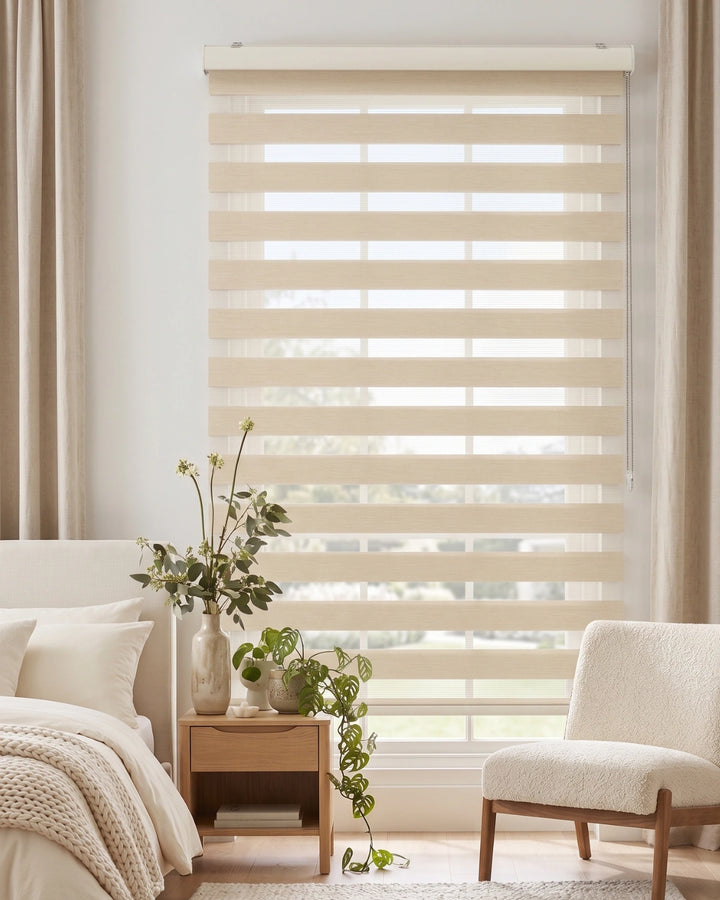 Magic Beige Zebra Blind | Custom Made Day & Night Window Blind