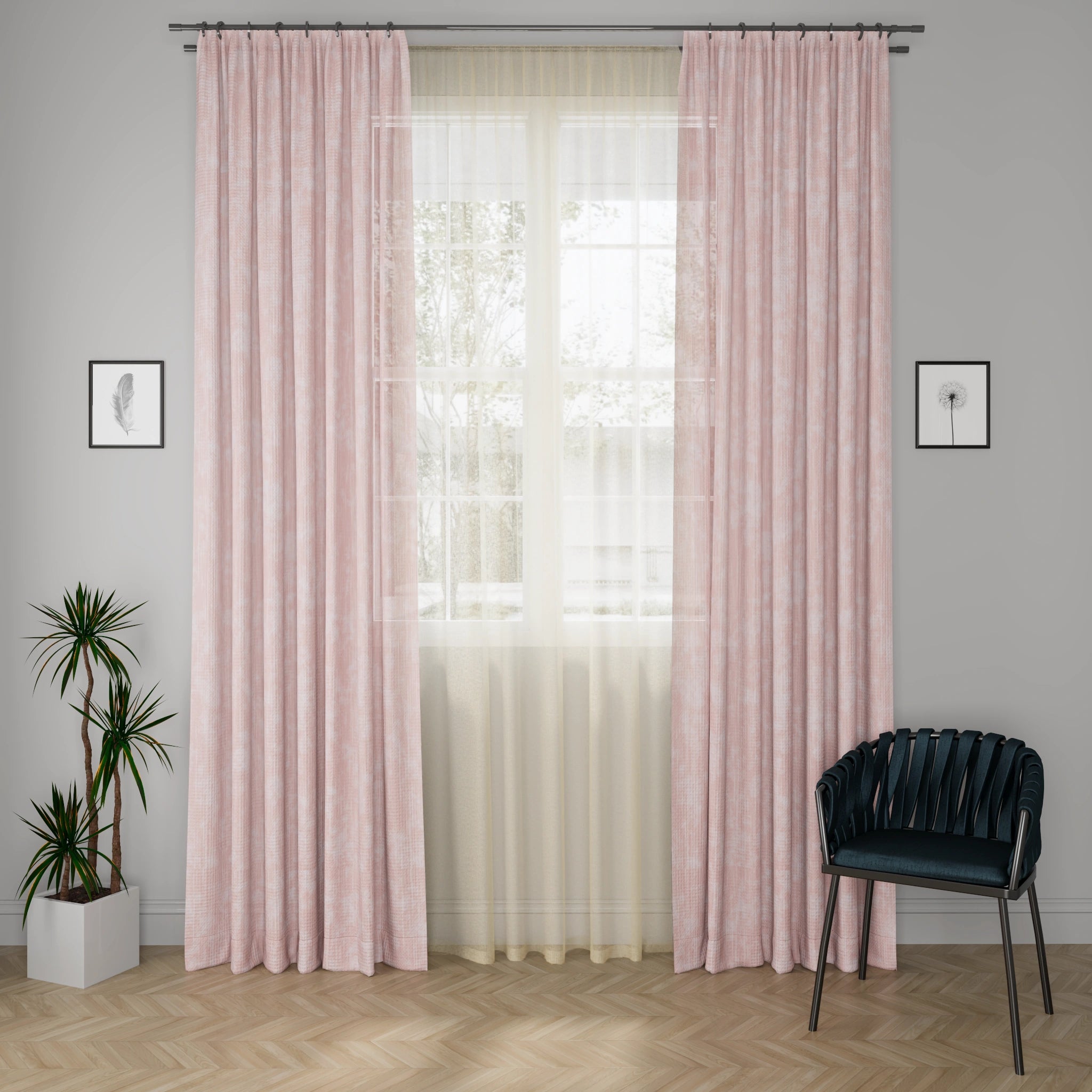 Diva Flix Mauve Curtain Fabric
