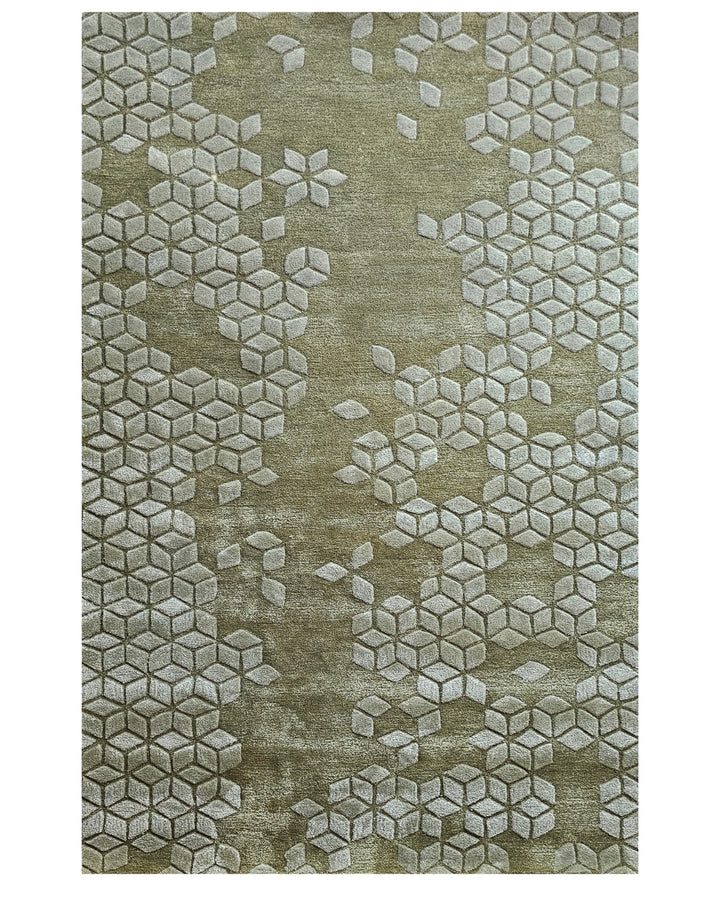 Geometric Cube Mosaic Carpet