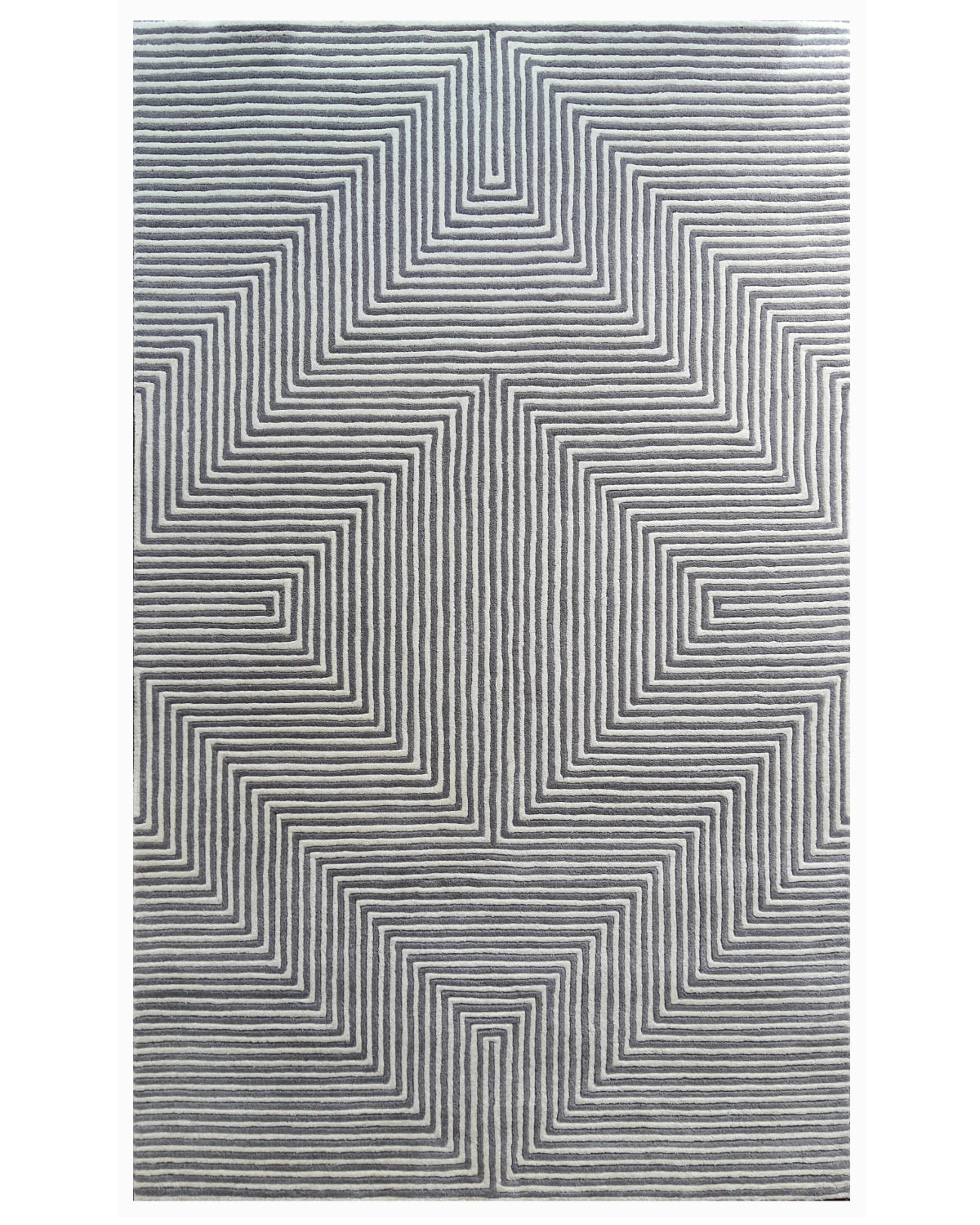 Geometric Maze Line Carpet
