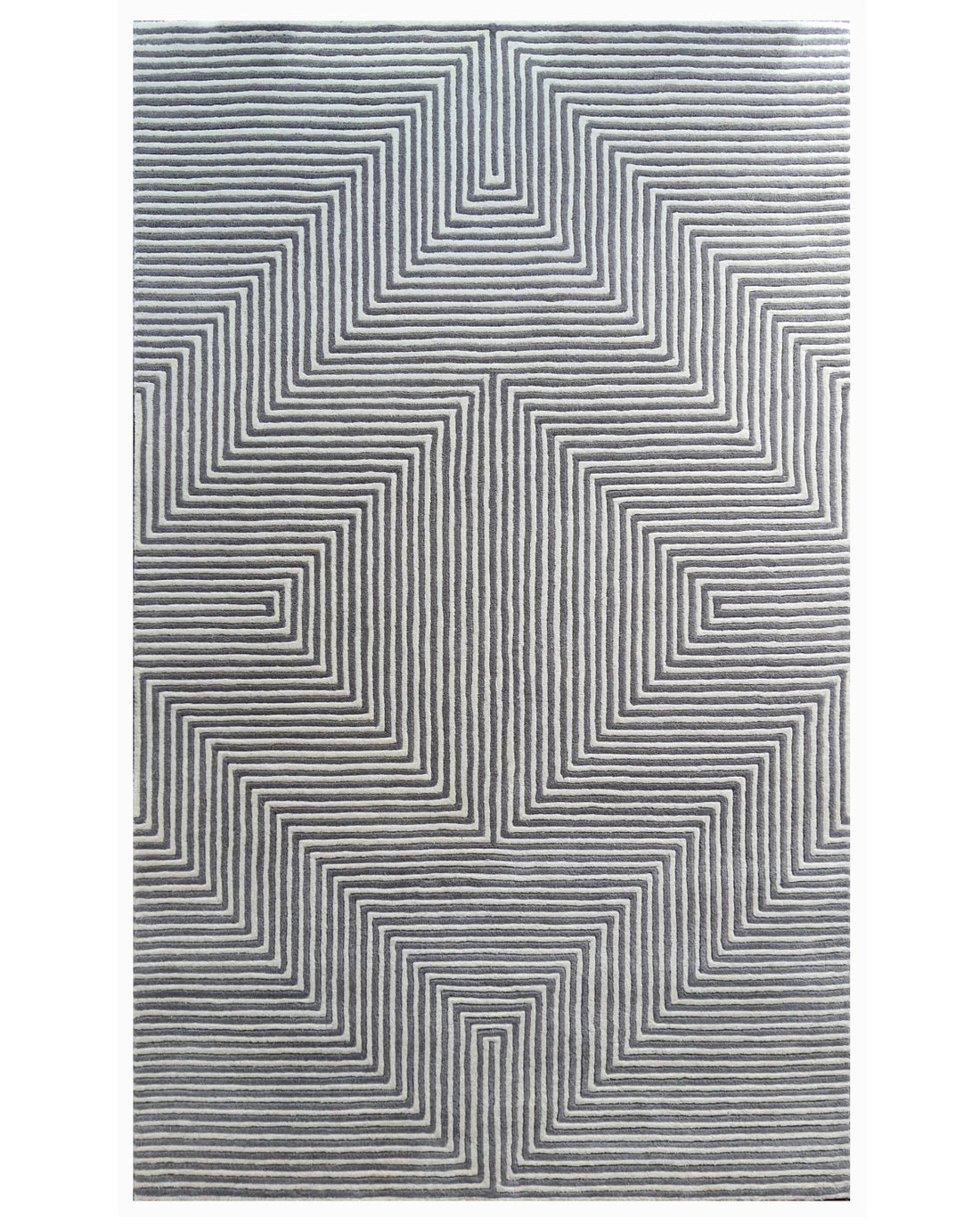 Geometric Maze Line Carpet