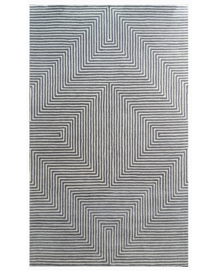 Geometric Maze Line Carpet