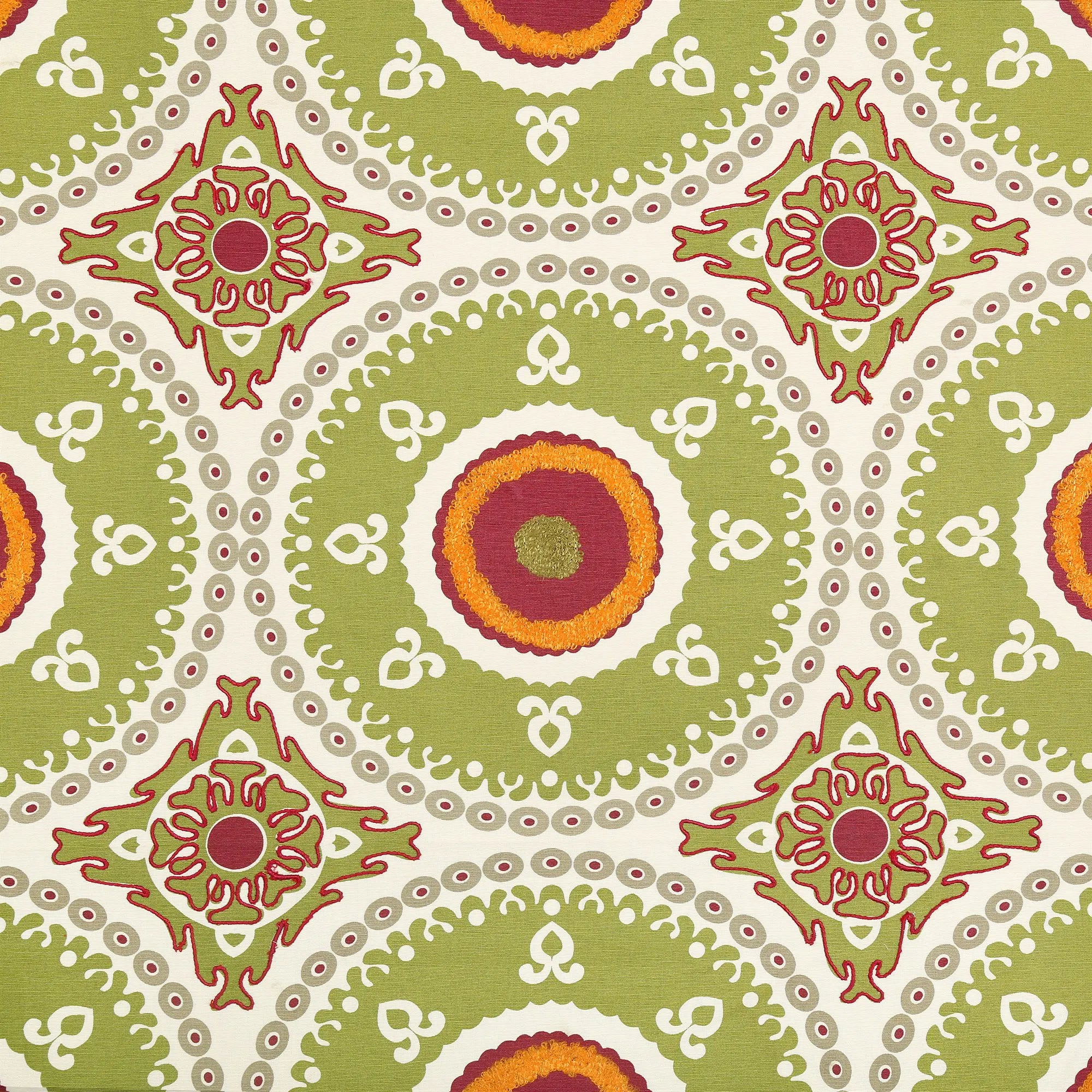 GUIDO SKR COTTON IVORY GREEN MULTI