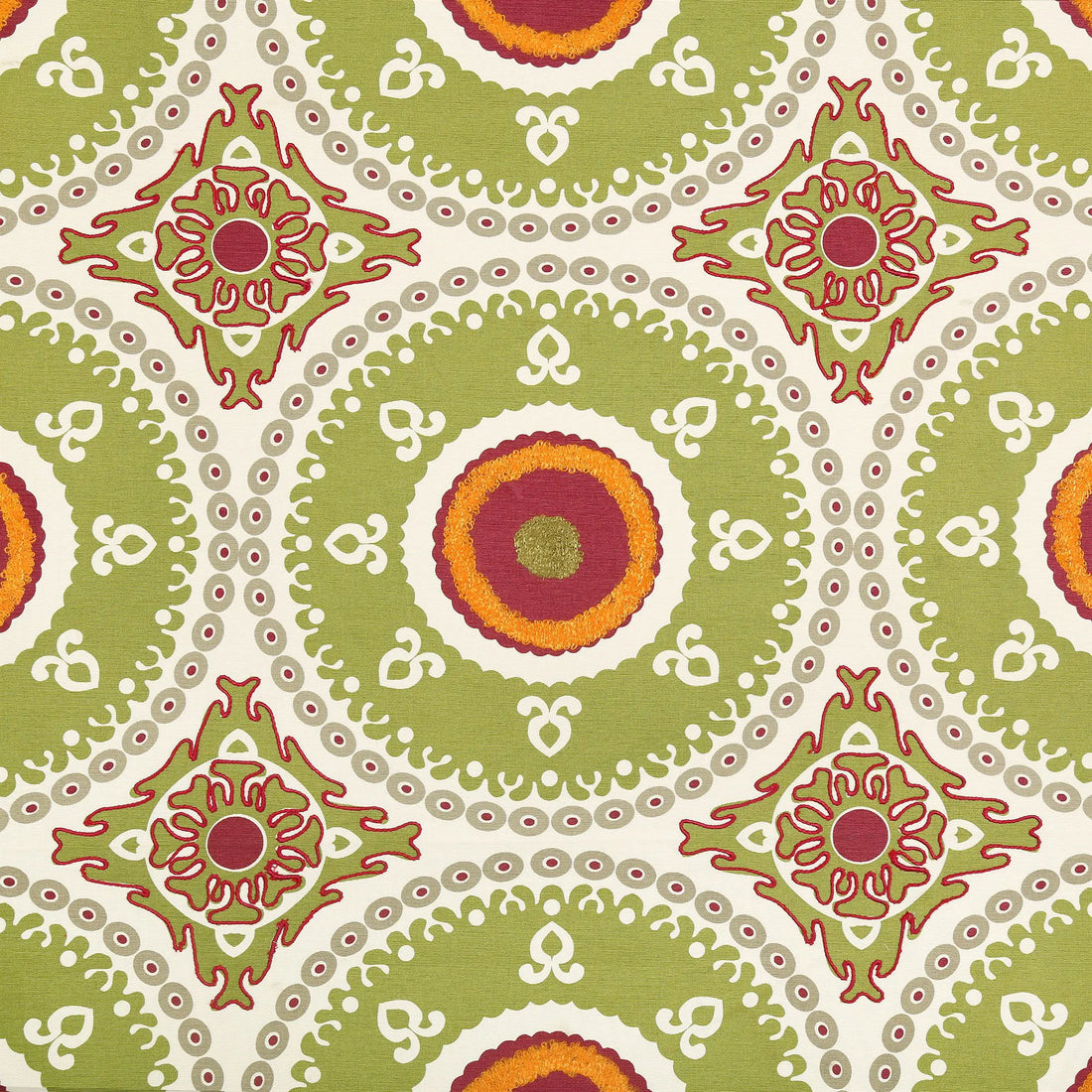 GUIDO SKR COTTON IVORY GREEN MULTI