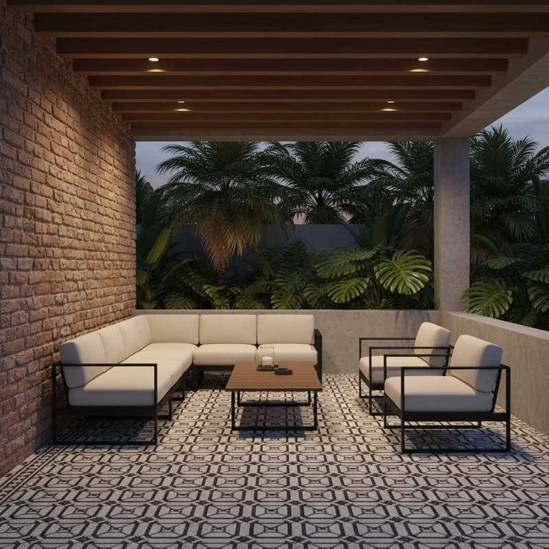 Contemporary Outdoor Lounge Setting