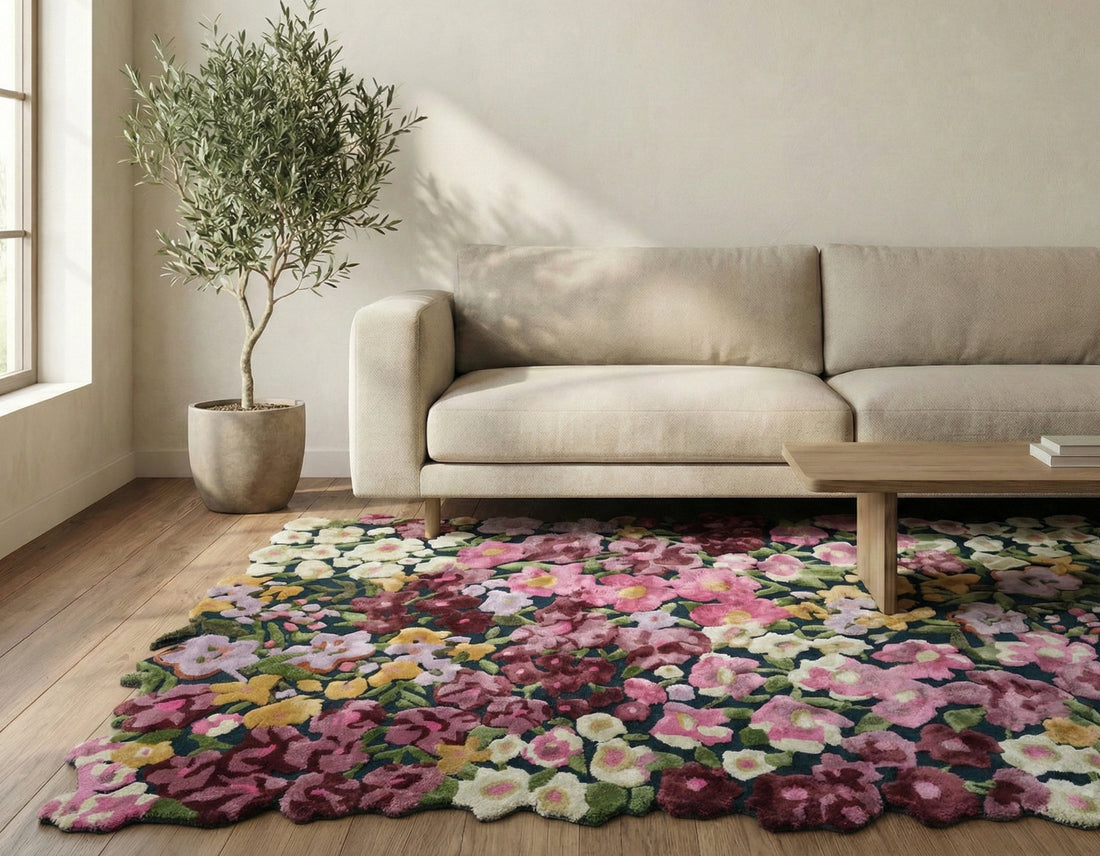 Multicolor Floral Handcrafted Designer Carpet