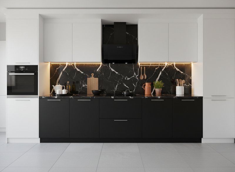 Black & White Luxury Kitchen