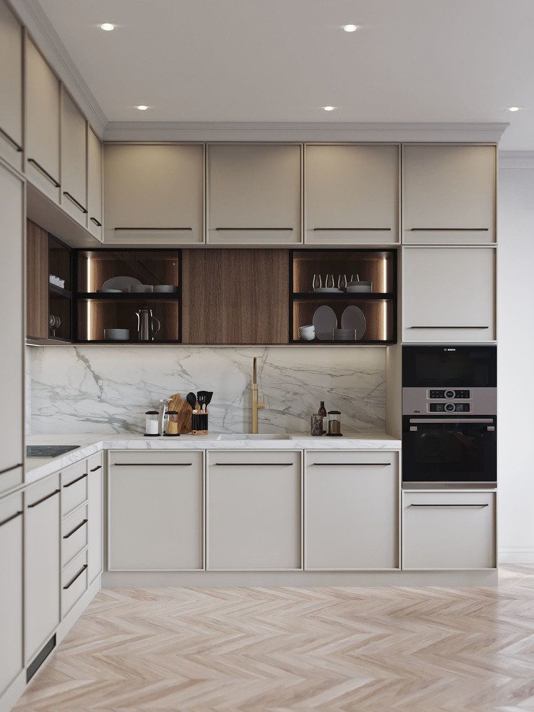 Classic Cream L-Shaped Kitchen
