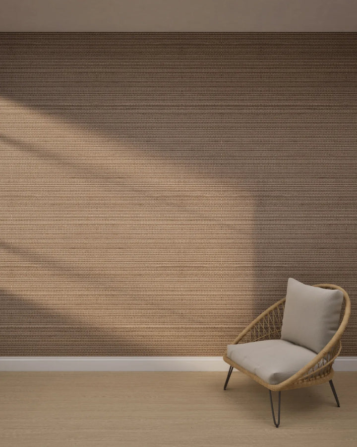 Kami Beige Mocha Weave Wallpaper