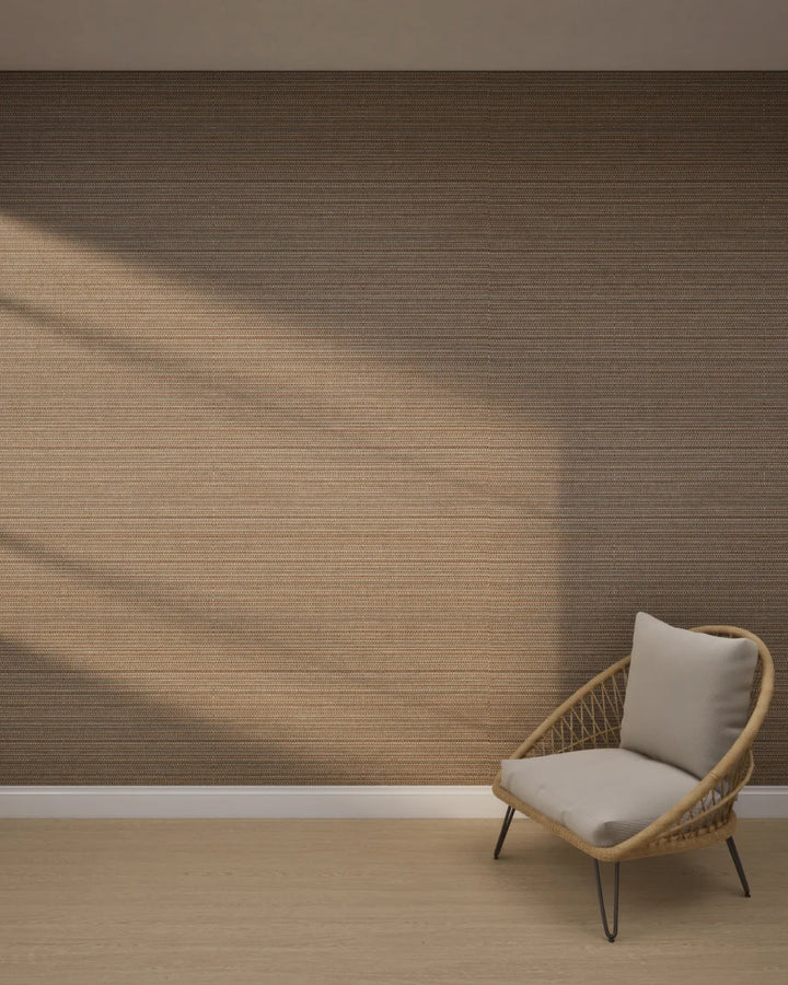 Warm Taupe Linen Texture Wallpaper