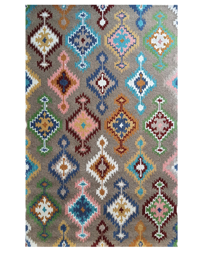 Modern Tribal Geometric Pattern Carpet