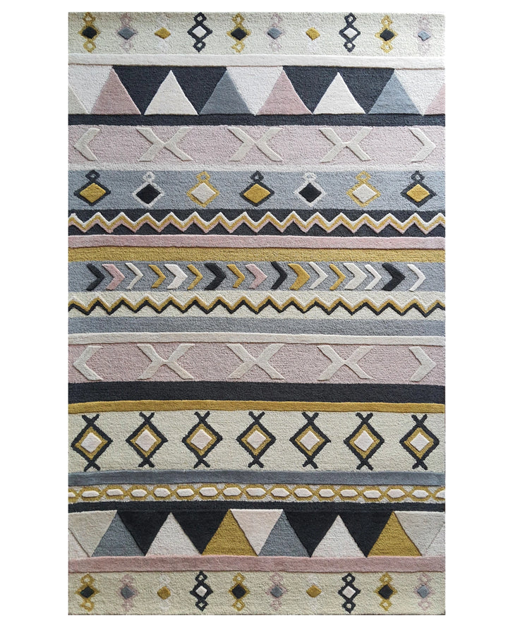 Modern Tribal Stripe Pattern Carpet