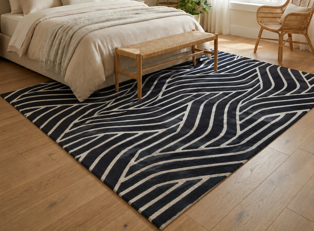 Modern Wave Line Pattern Carpet