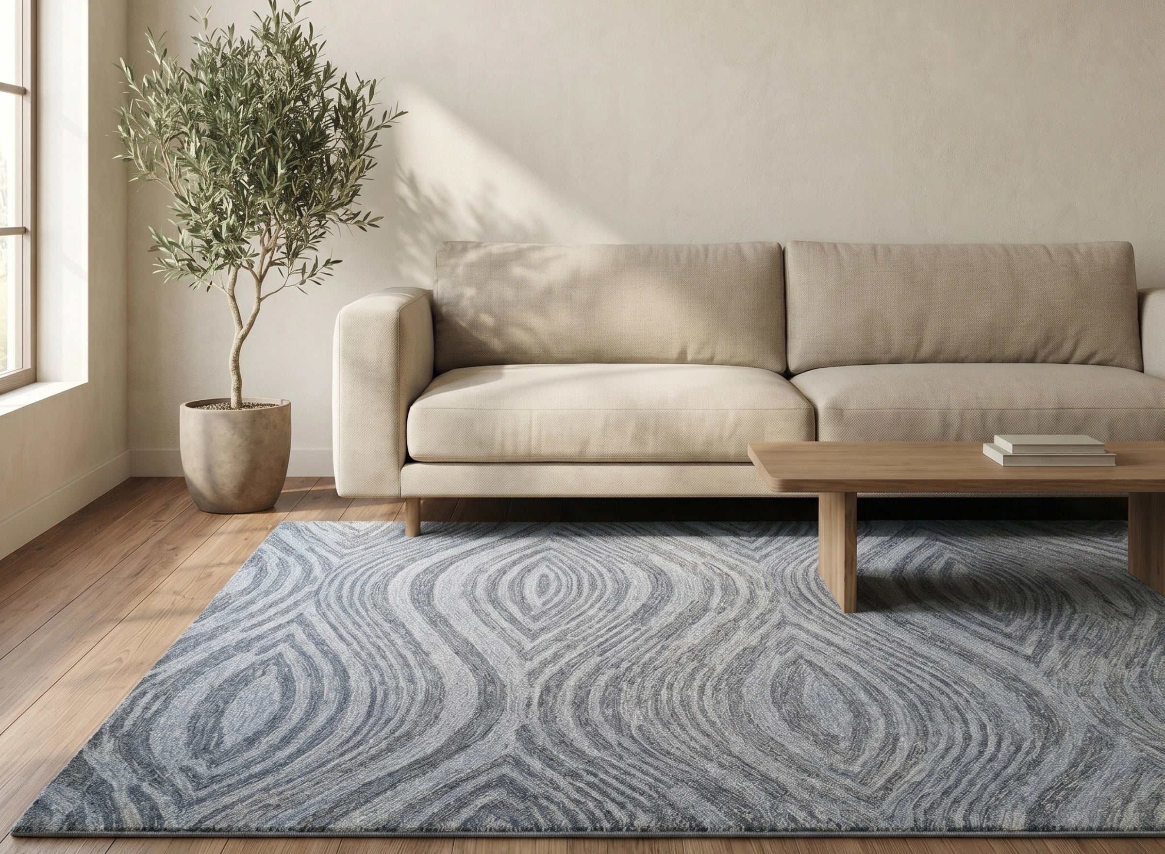 Modern Wave Diamond Pattern Carpet