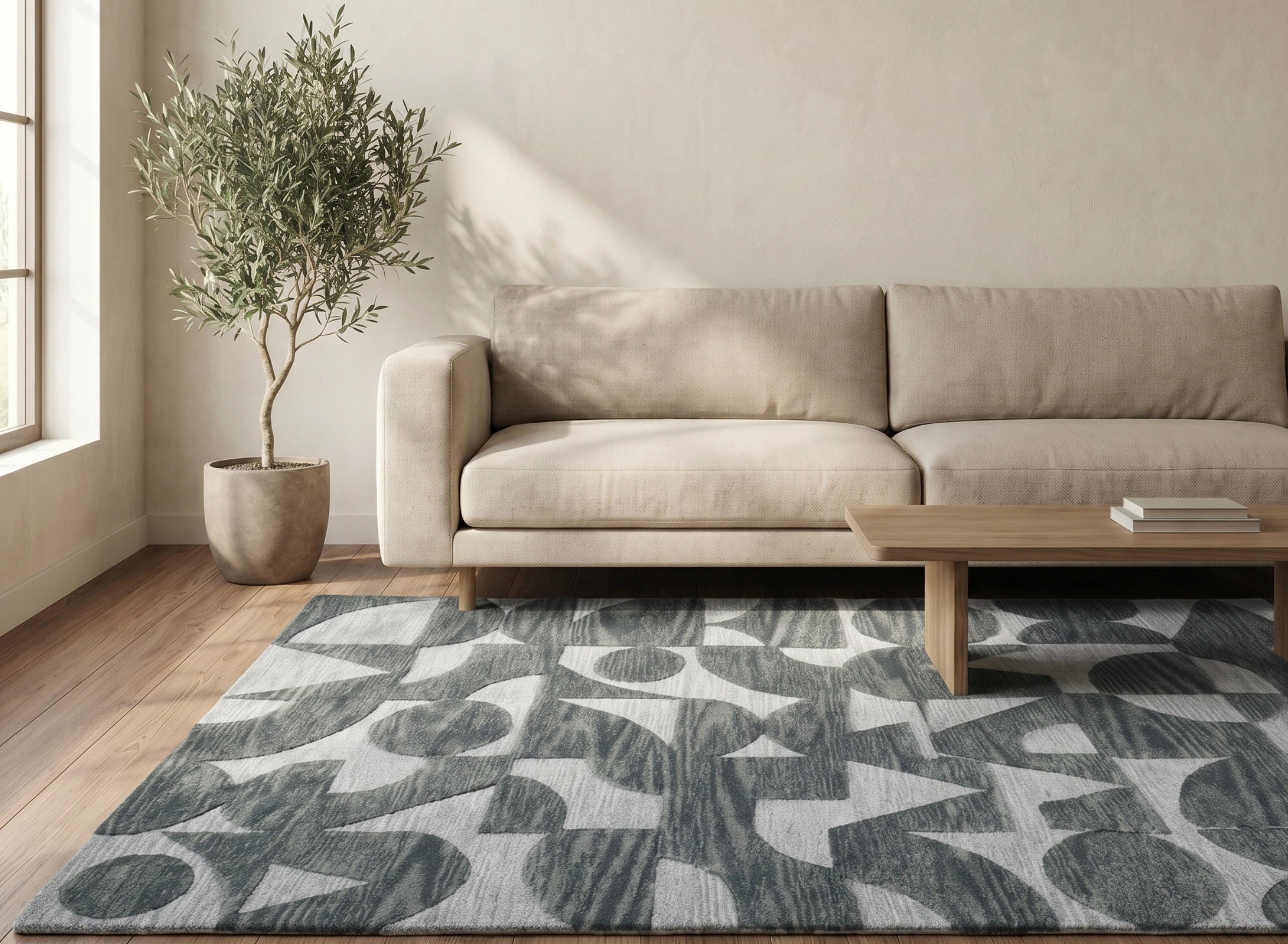 Modern Abstract Geometric Carpet
