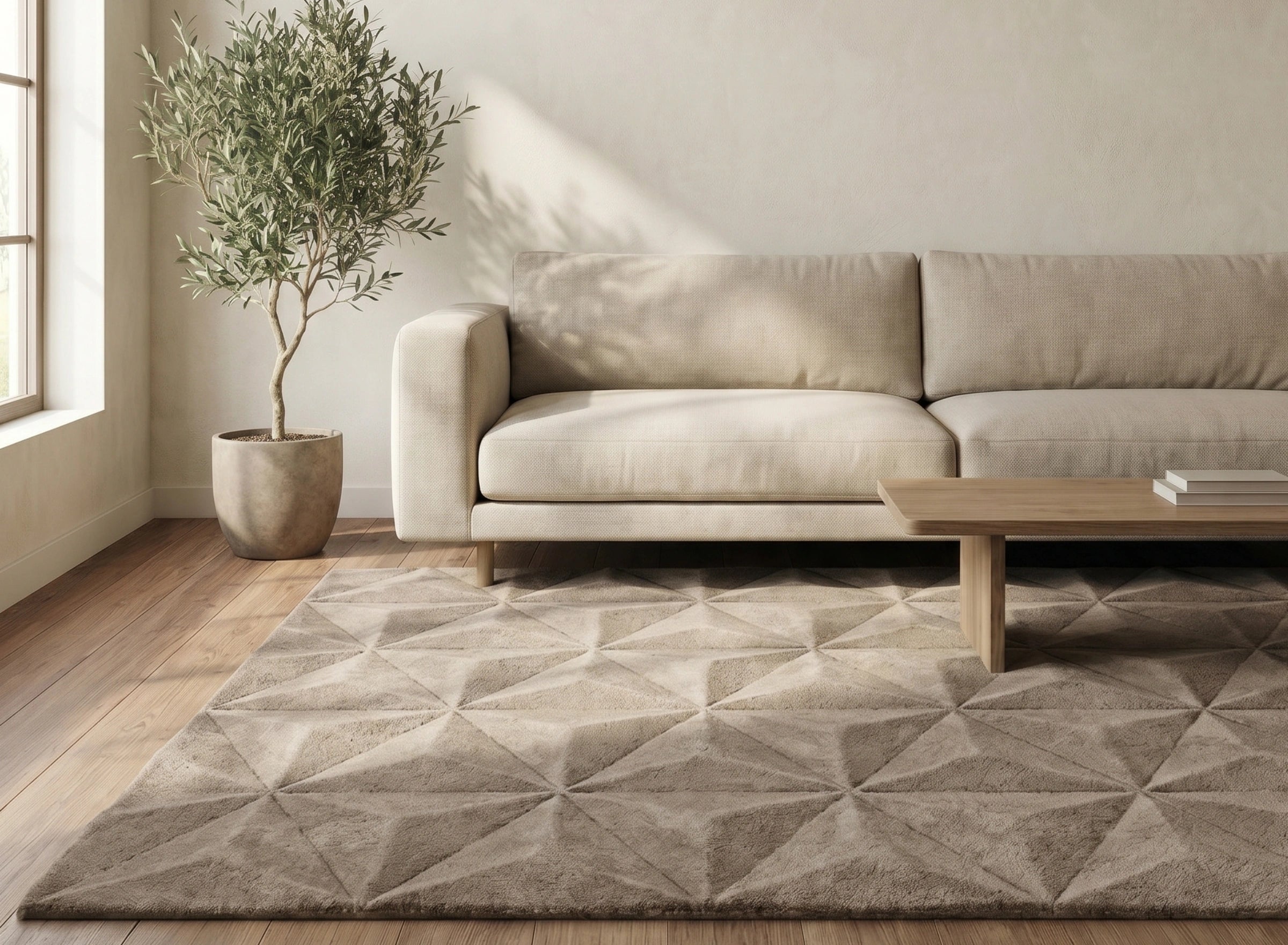 Modern Geometric Textured Carpet