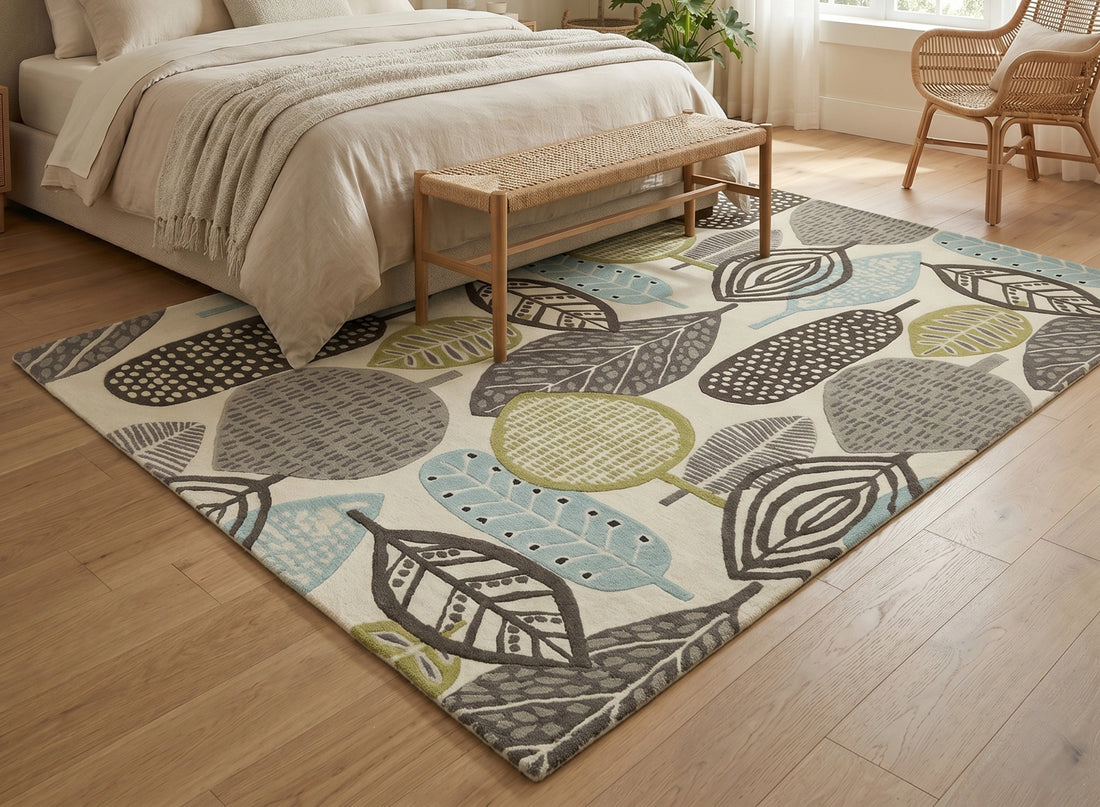 Modern Leaf Pattern Designer Carpet