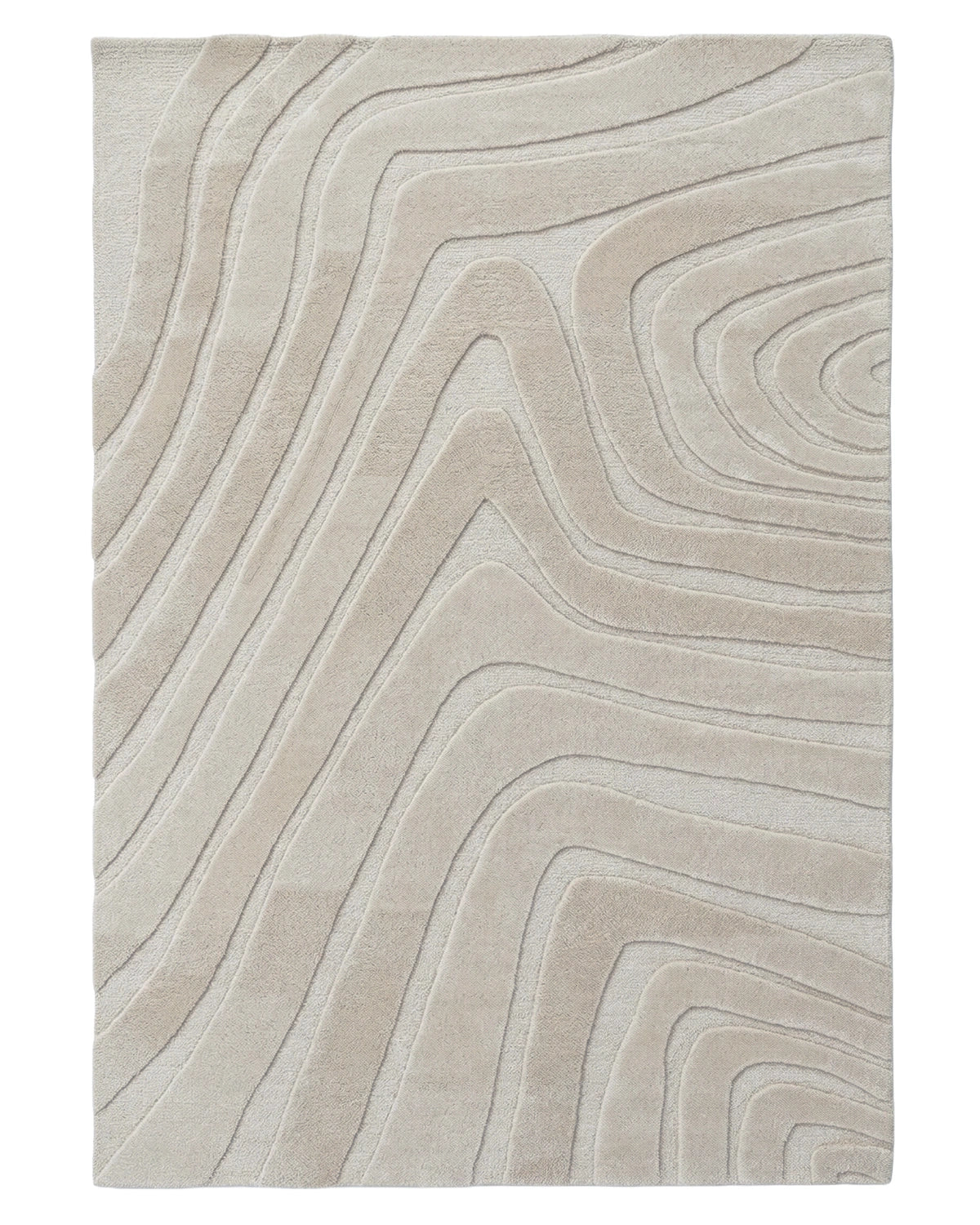 Modern Linear Pattern Carpet – Beige