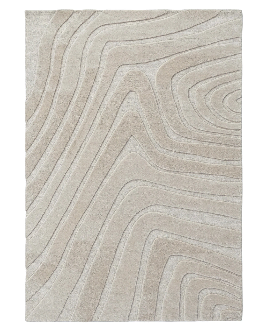 Modern Linear Pattern Carpet – Beige