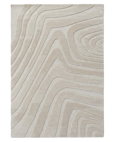 Modern Linear Pattern Carpet – Beige