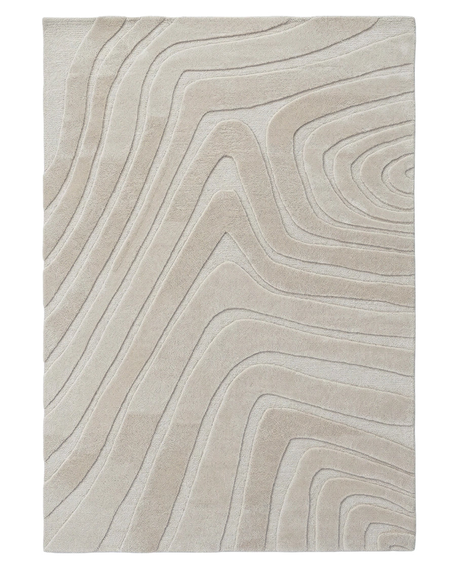 Modern Linear Pattern Carpet – Beige