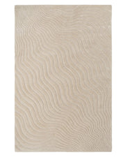 Modern Wave Texture Carpet – Cream