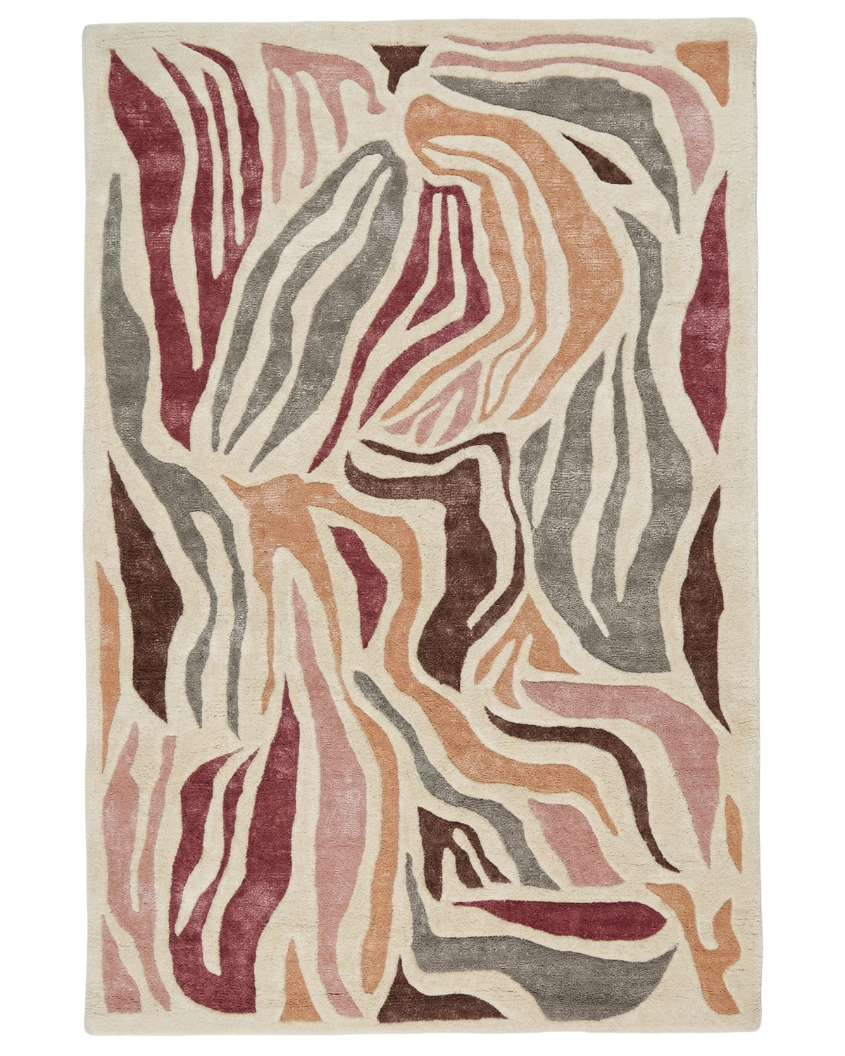Multicolor Organic Abstract Designer Carpet