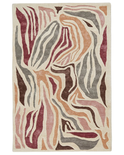 Multicolor Organic Abstract Designer Carpet