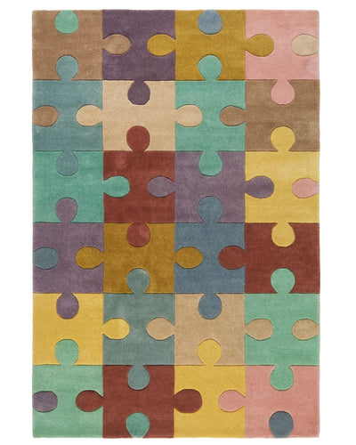 Multicolor Puzzle Pattern Designer Carpet