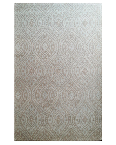 Neutral Diamond Medallion Pattern Carpet
