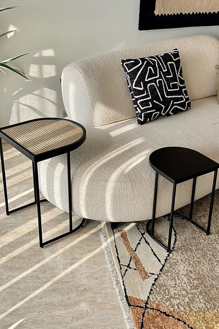 Nesting Side Table Set of 2 – Charcoal Black Finish