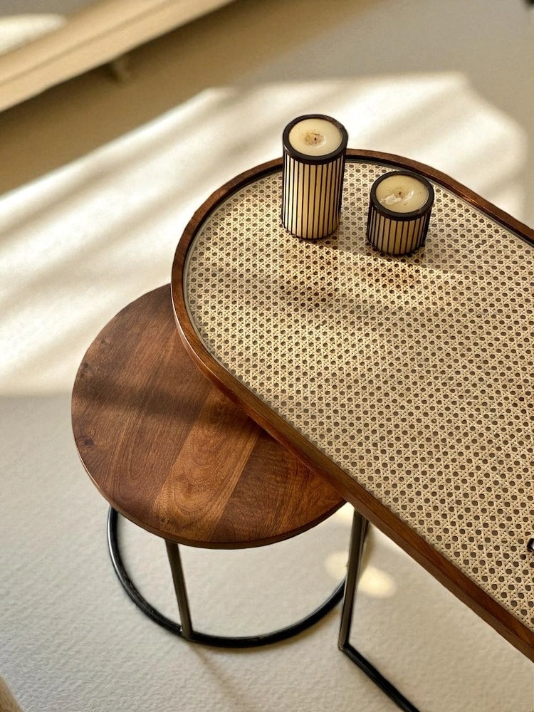 3-Piece Handcrafted Nesting Coffee Table Set