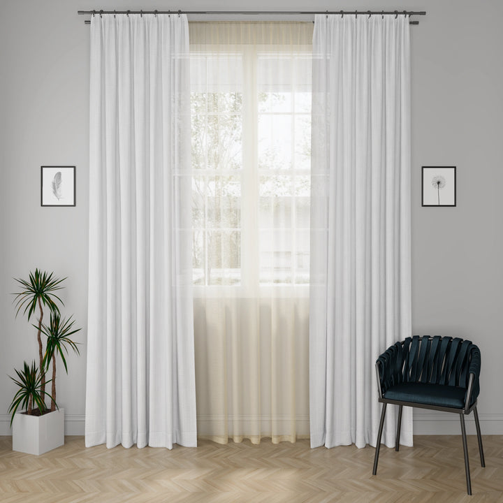 Diva Flix Offwhite Curtain Fabric