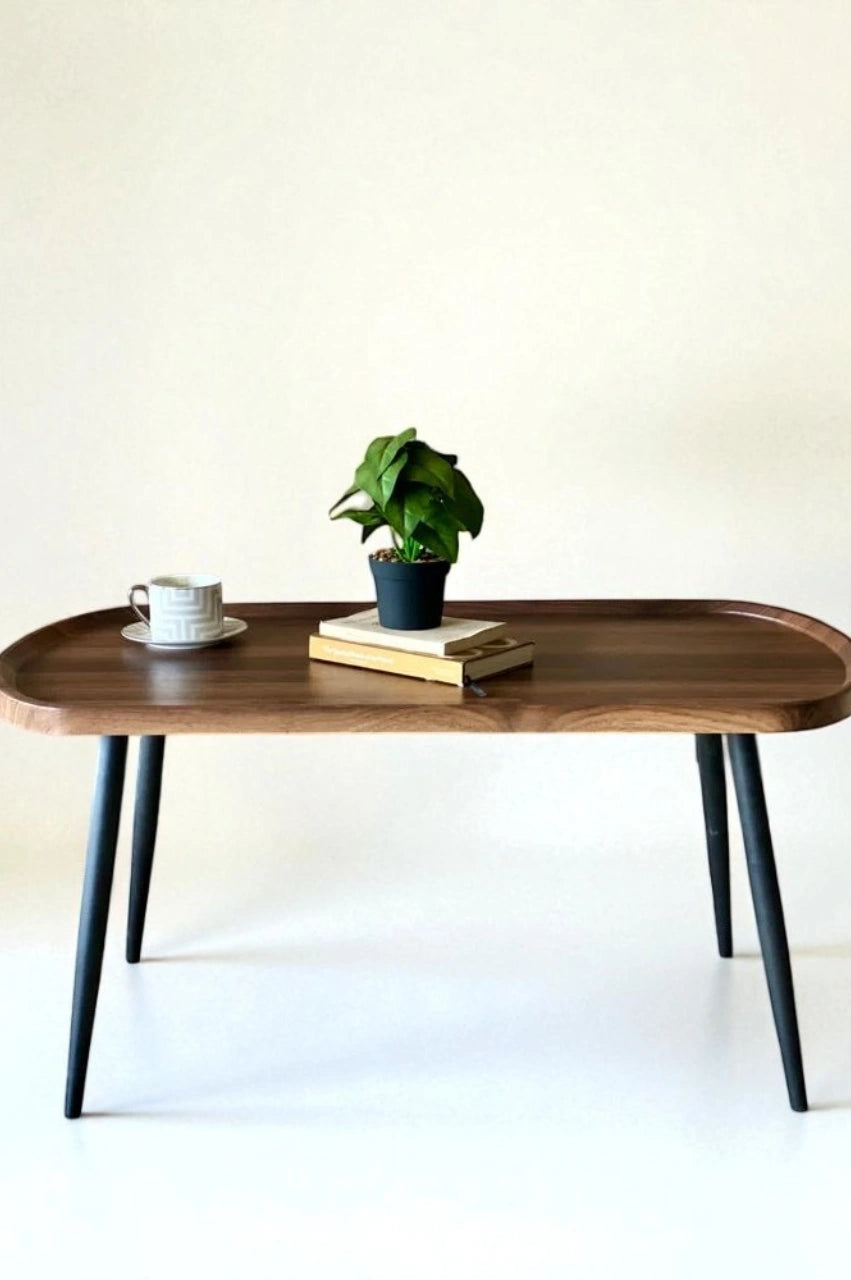 Amaya Wooden Coffee Table – Honey Walnut Finish