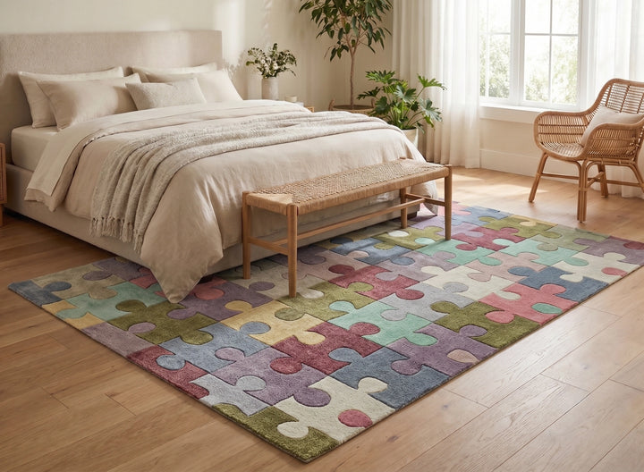 Pastel Puzzle Play Kids Carpet