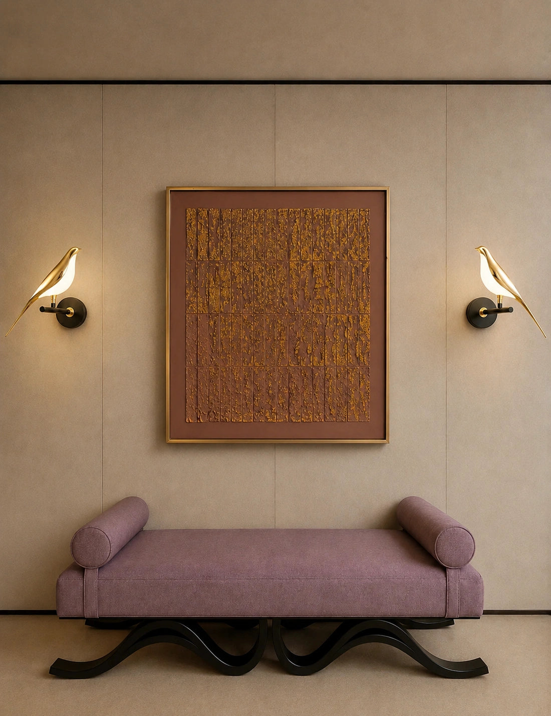 Styled Spaces — Entryway, Warm & Earthy — Featuring RADIANCEDerby Iris Upholstery Fabric