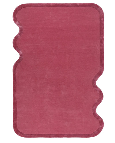 Rose Pink Solid Sculpted Designer Carpet