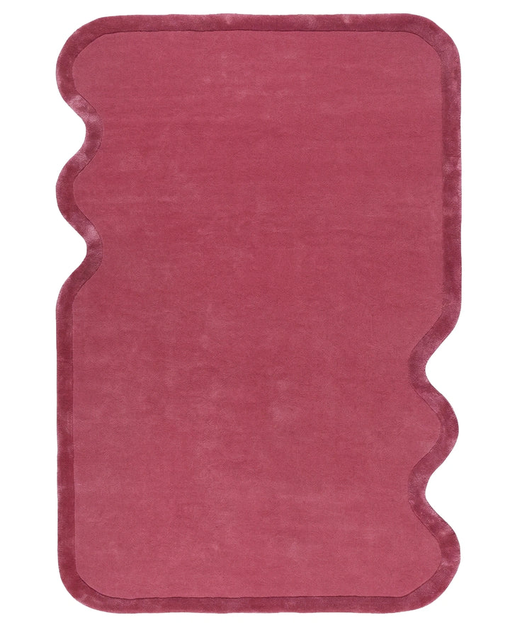 Rose Pink Solid Sculpted Designer Carpet