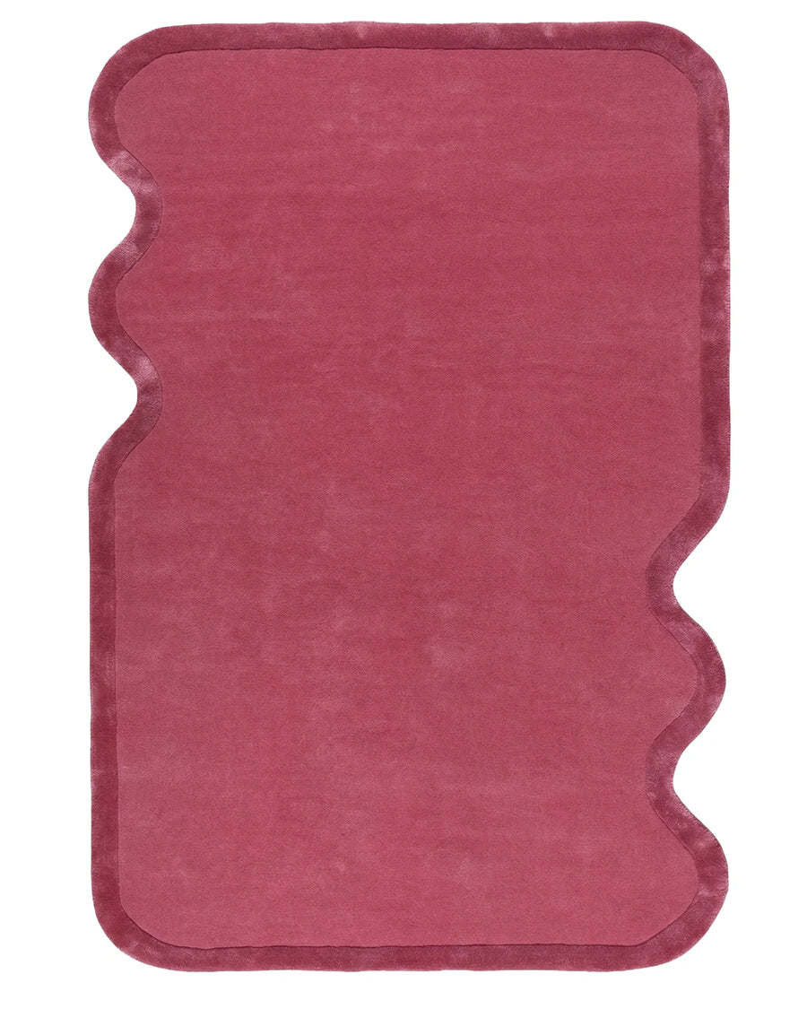 Rose Pink Solid Sculpted Designer Carpet