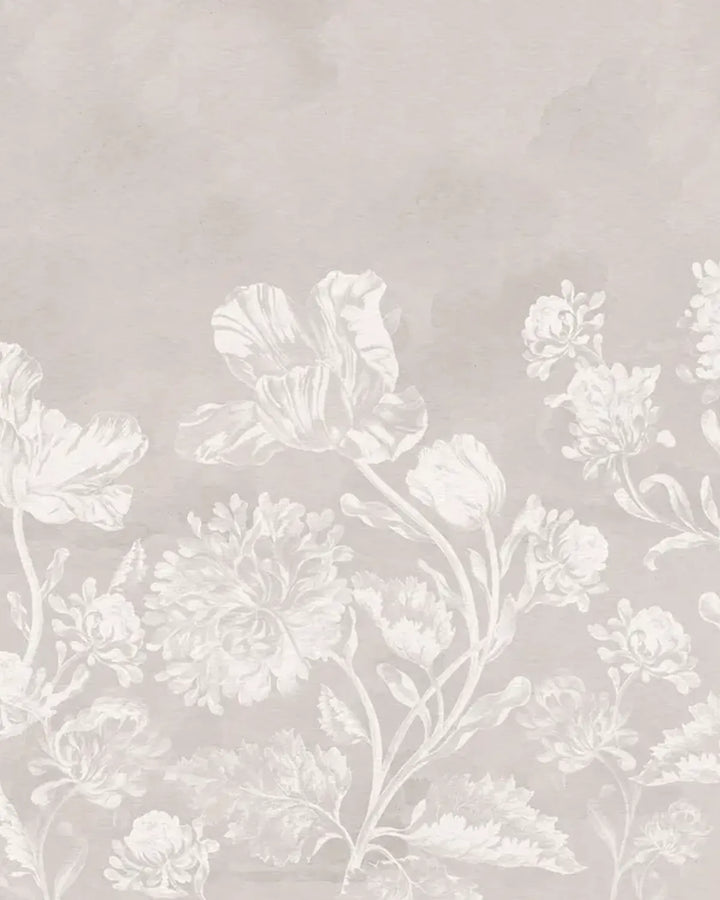 Soft Baroque Florals Wallpaper – Soft Beige