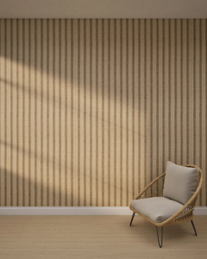 Beige Sand Rib Wallpaper