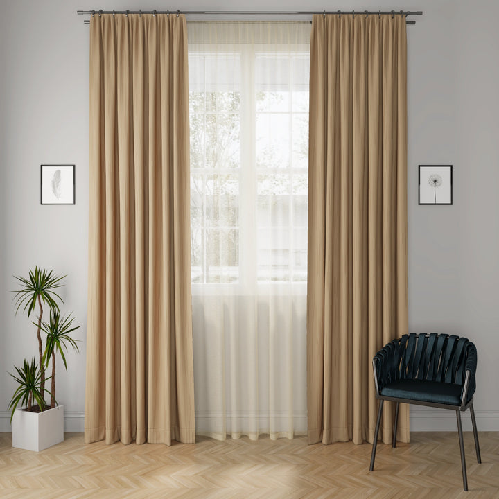 Linux Walnut Curtain Fabric