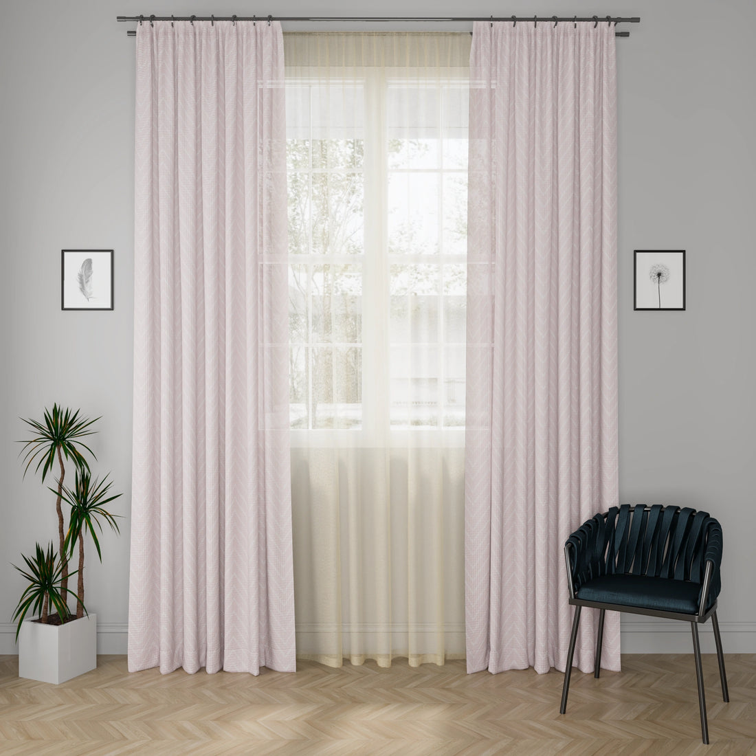 Diva Windy Mauve Curtain Fabric