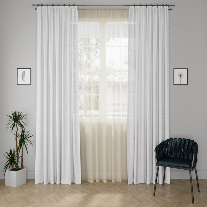 Diva Windy Offwhite Curtain Fabric