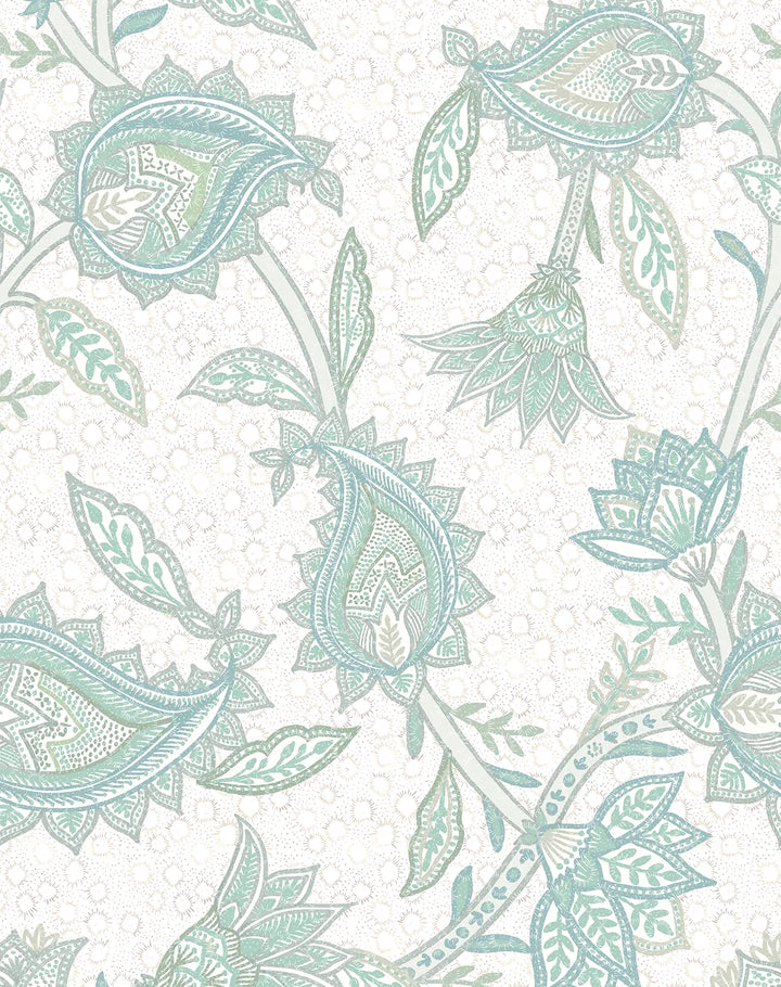 Paiselle Teal Wallpaper