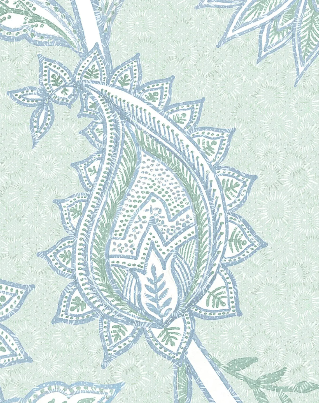 Paiselle Blue-Green Wallpaper