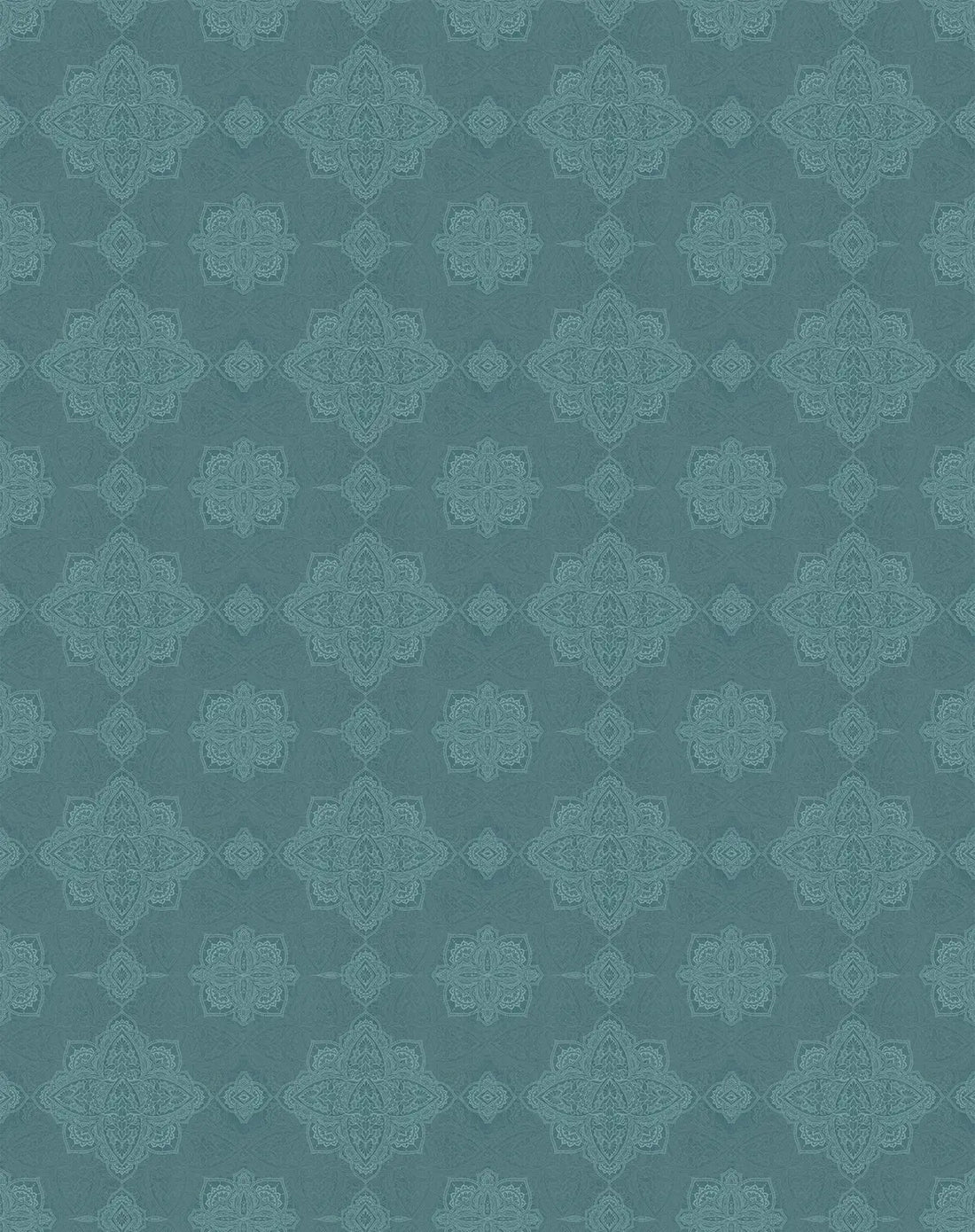 Mandoria Teal Wallpaper