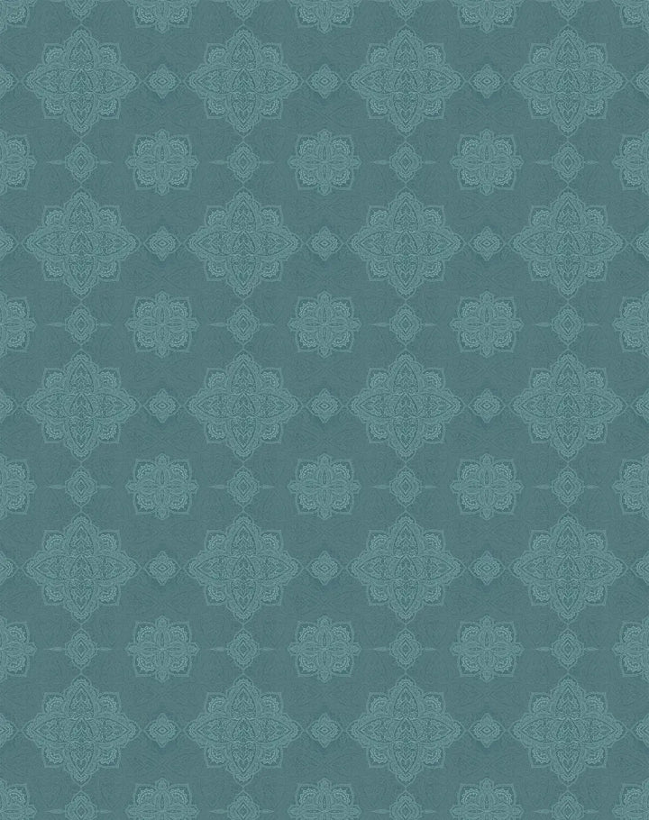 Mandoria Teal Wallpaper